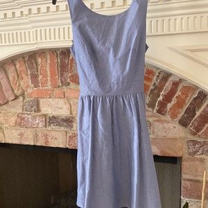 Lauren James Emerson backbow dress in Blue & White